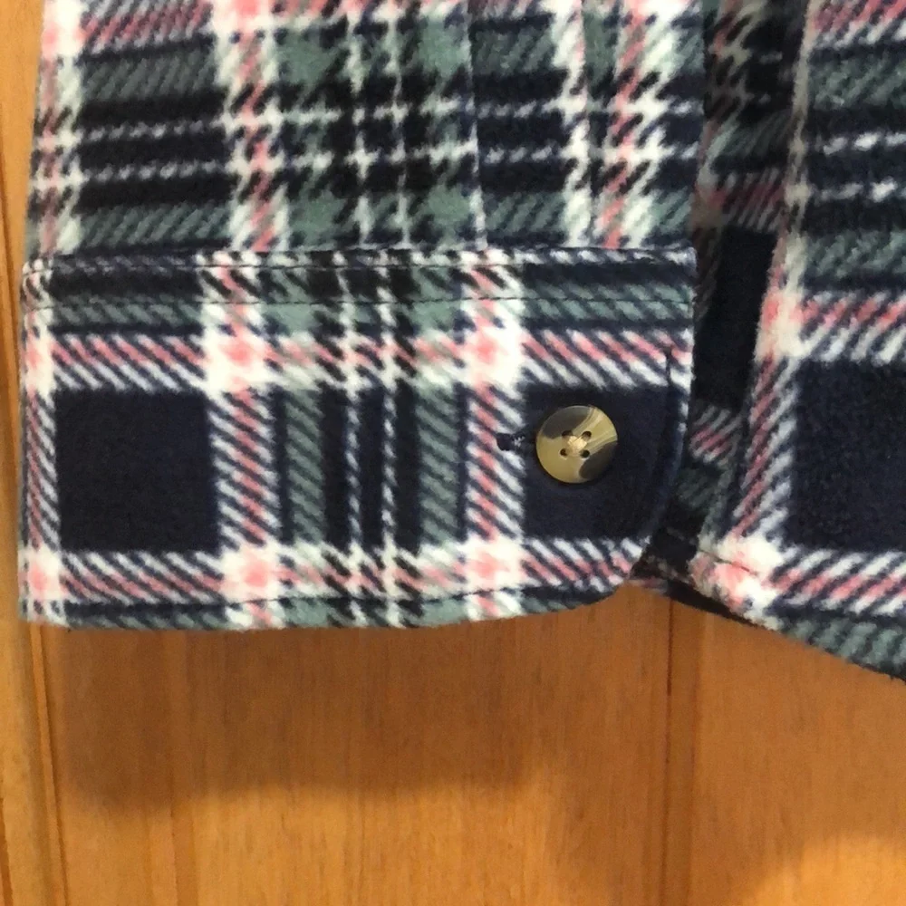 LEE Large, long sleeve woman’s flannel print shirt. Black pink green - Picture 7 of 9